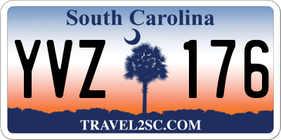 SC license plate YVZ176