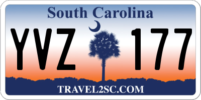 SC license plate YVZ177
