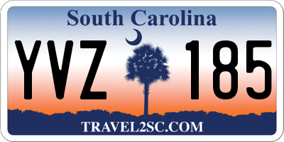 SC license plate YVZ185