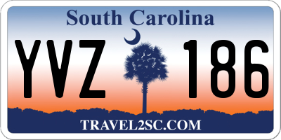 SC license plate YVZ186