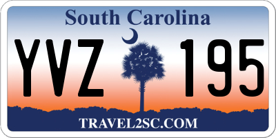 SC license plate YVZ195