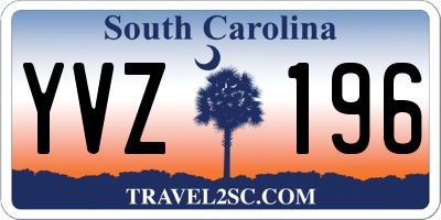 SC license plate YVZ196