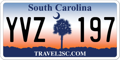 SC license plate YVZ197