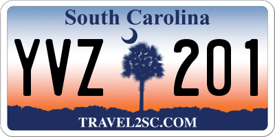 SC license plate YVZ201