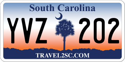 SC license plate YVZ202