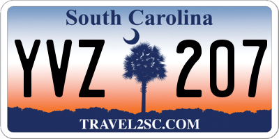 SC license plate YVZ207