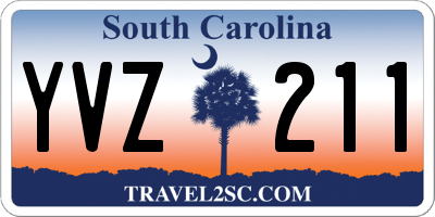 SC license plate YVZ211