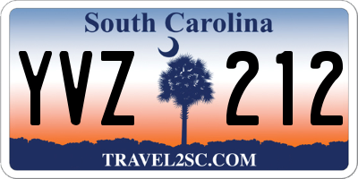 SC license plate YVZ212