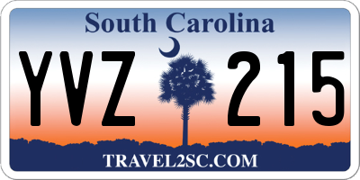 SC license plate YVZ215