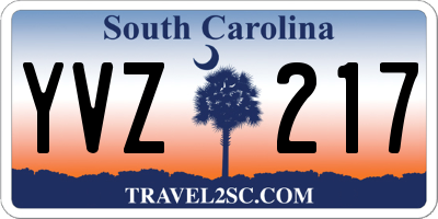 SC license plate YVZ217