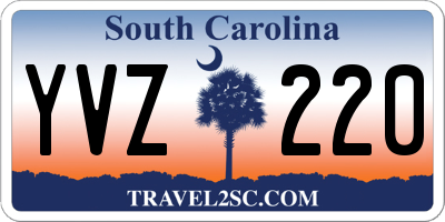 SC license plate YVZ220