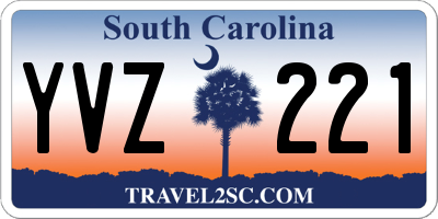 SC license plate YVZ221
