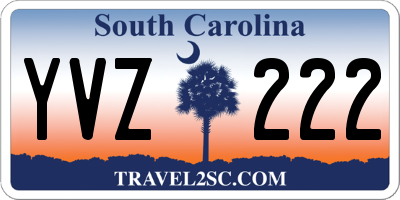 SC license plate YVZ222