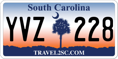 SC license plate YVZ228
