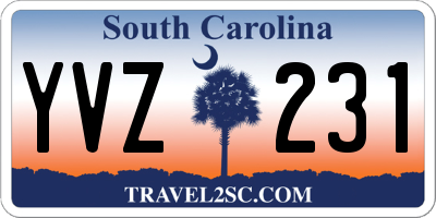 SC license plate YVZ231