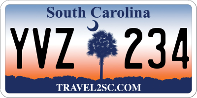 SC license plate YVZ234