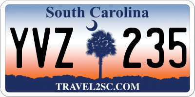 SC license plate YVZ235