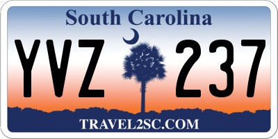 SC license plate YVZ237