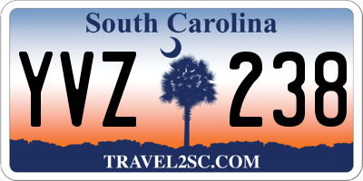 SC license plate YVZ238