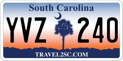 SC license plate YVZ240
