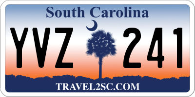 SC license plate YVZ241