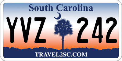 SC license plate YVZ242
