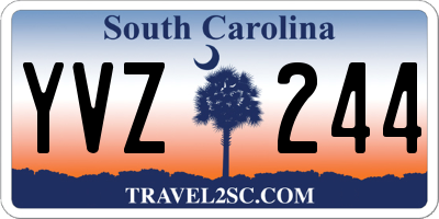 SC license plate YVZ244