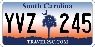 SC license plate YVZ245