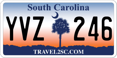 SC license plate YVZ246