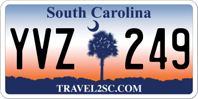 SC license plate YVZ249