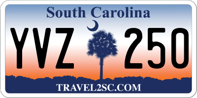 SC license plate YVZ250