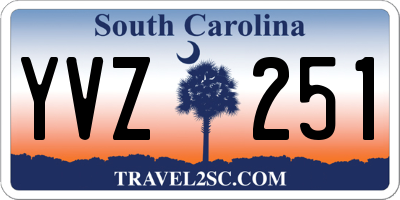 SC license plate YVZ251