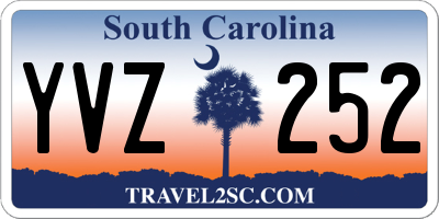 SC license plate YVZ252