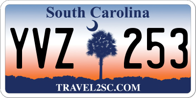 SC license plate YVZ253
