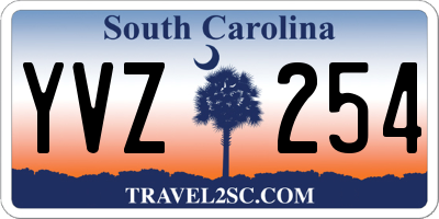 SC license plate YVZ254