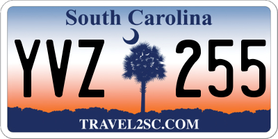 SC license plate YVZ255