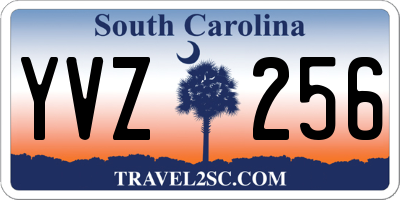 SC license plate YVZ256