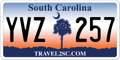 SC license plate YVZ257
