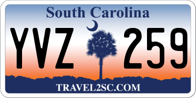 SC license plate YVZ259