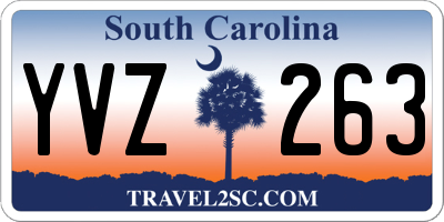 SC license plate YVZ263