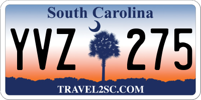 SC license plate YVZ275