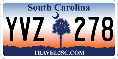 SC license plate YVZ278