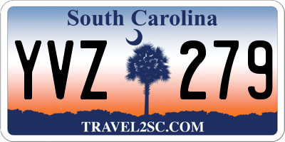 SC license plate YVZ279
