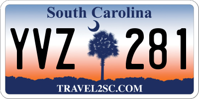 SC license plate YVZ281