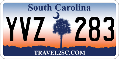 SC license plate YVZ283