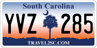 SC license plate YVZ285