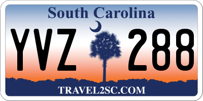 SC license plate YVZ288