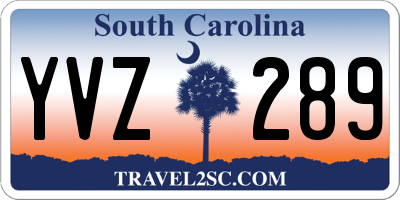 SC license plate YVZ289