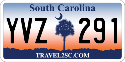 SC license plate YVZ291