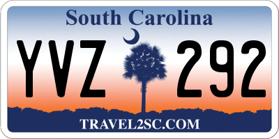 SC license plate YVZ292